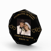 Personalized Golden 50th Anniversary Photo Gift フォトブロック (右)