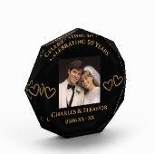 Personalized Golden 50th Anniversary Photo Gift フォトブロック (左)
