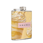 Personalized Golden Caramel Swirl Milkshake フラスク (右)