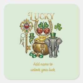 personalized golden charms スクエアシール