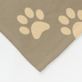 personalized golden dog blanket with custom name フリースブランケット (角)