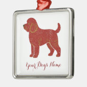 Personalized Golden Doodle Christmas Ornament メタルオーナメント (左)