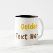 Personalized Golden Doodle Dog ツートーンマグカップ (正面右)