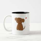 Personalized Golden Doodle Dog ツートーンマグカップ (左)