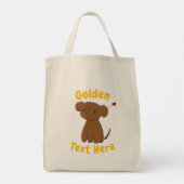 Personalized Golden Doodle Dog Tote Bags トートバッグ (裏面)