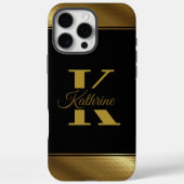 personalized golden elegant monogram  Case-Mate iPhoneケース (裏面)