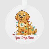Personalized Golden Retriever Acrylic Ornament オーナメント (正面)