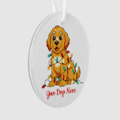 Personalized Golden Retriever Acrylic Ornament オーナメント (正面)
