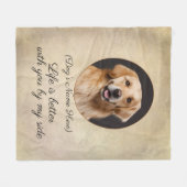 Personalized Golden Retriever by My Side Fleece Bl フリースブランケット (正面(横))
