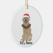 Personalized Golden Retriever Ceramic Ornament セラミックオーナメント (右)