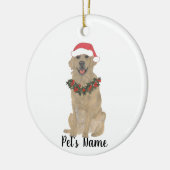 Personalized Golden Retriever Ceramic Ornament セラミックオーナメント (左)