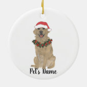 Personalized Golden Retriever Ceramic Ornament セラミックオーナメント (裏面)