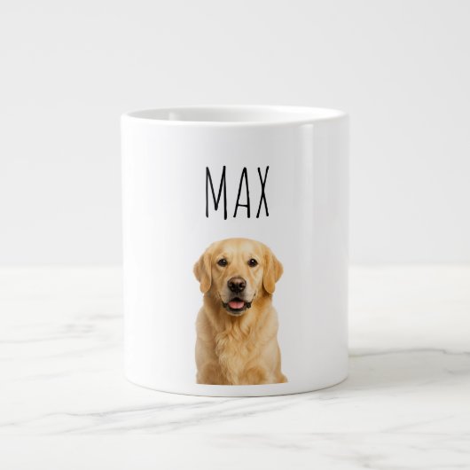 Personalized Golden Retriever Coffee Mug — "Max" N ジャンボコーヒーマグカップ (正面)
