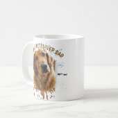 Personalized Golden Retriever Dad Mug - Custom Dog コーヒーマグカップ (正面左)