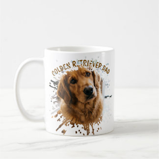Personalized Golden Retriever Dad Mug - Custom Dog コーヒーマグカップ