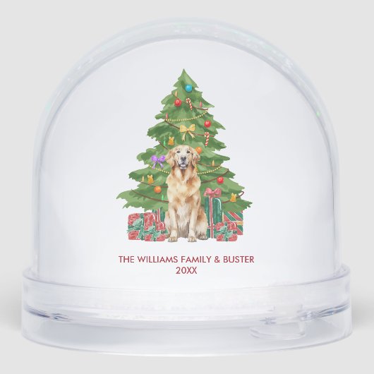 Personalized Golden Retriever Dog Christmas (裏面)