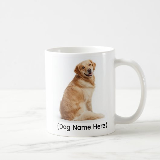 Personalized Golden Retriever “I Own You” コーヒーマグカップ (右)