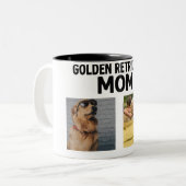 Personalized Golden Retriever Mom Mug - Custom ツートーンマグカップ (正面左)