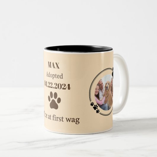 Personalized Golden Retriever Mom Mug Custom ツートーンマグカップ (正面右)
