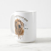 Personalized Golden Retriever Mom Mug - Custom Dog コーヒーマグカップ (正面左)