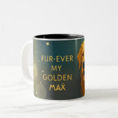 Personalized Golden Retriever Mom Mug Custom Dog ツートーンマグカップ (正面左)
