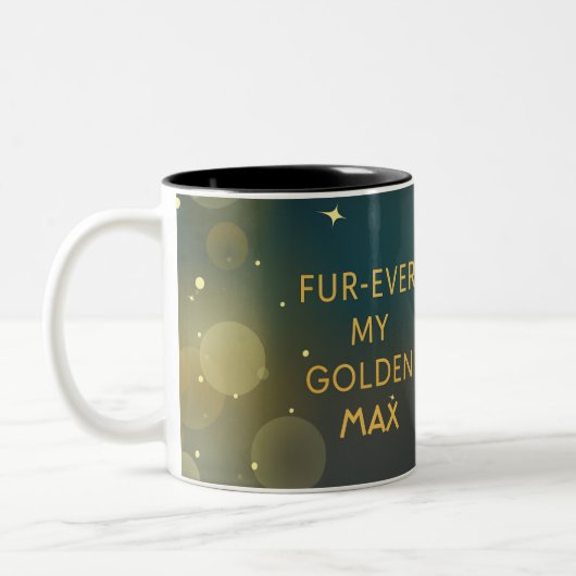 Personalized Golden Retriever Mom Mug Custom Dog ツートーンマグカップ (左)