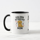 Personalized Golden Retriever Mom Mug - Custom Dog マグカップ (左)
