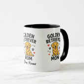 Personalized Golden Retriever Mom Mug - Custom Dog マグカップ (正面右)