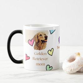 Personalized Golden Retriever Mom Mug - Custom Dog モーフィングマグカップ