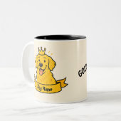 Personalized Golden Retriever Mom Mug Custom Name ツートーンマグカップ (正面左)