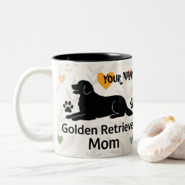 Personalized Golden Retriever Mom Mug  Custom Name ツートーンマグカップ