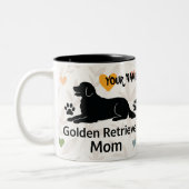 Personalized Golden Retriever Mom Mug  Custom Name ツートーンマグカップ (左)