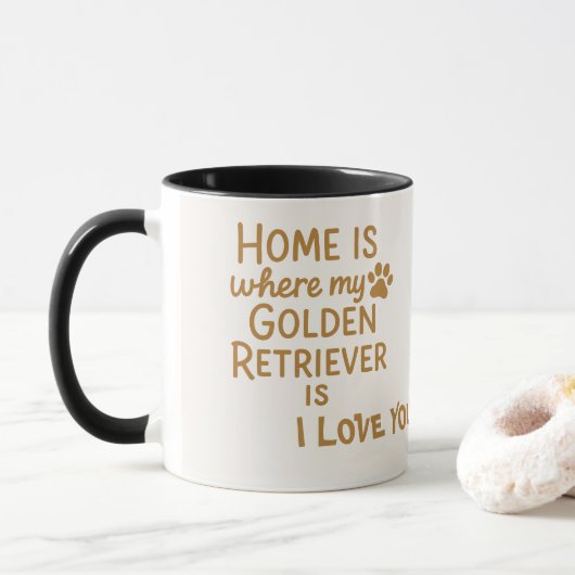 Personalized Golden Retriever Mom Mug - CustomName マグカップ (ドーナツ)