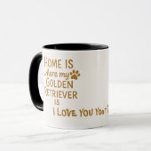 Personalized Golden Retriever Mom Mug - CustomName マグカップ (正面左)