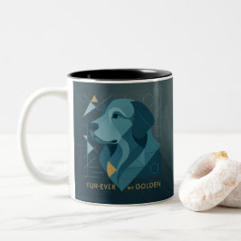 Personalized Golden Retriever Mug Add Your Dog's N ツートーンマグカップ