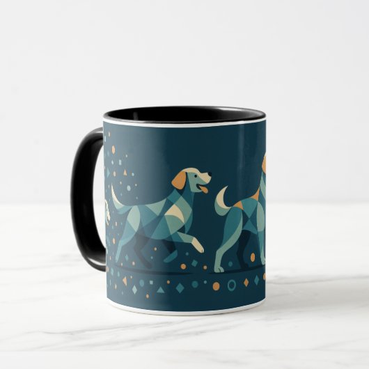 Personalized Golden Retriever Mug Custom Text マグカップ (正面左)