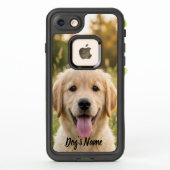 Personalized Golden Retriever Photo and Name  LifeProof iPhoneケース (裏面)