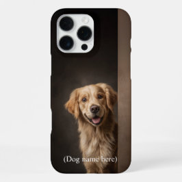 Personalized Golden Retriever Portrait iPhone 16 Pro Maxケース