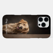 Personalized Golden Retriever Portrait iPhoneケース (裏面横)