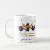 Personalized golden winged cat  コーヒーマグカップ (左)