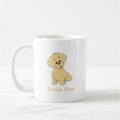 Personalized Goldendoodle Puppy Cute Dog Art Mug コーヒーマグカップ (左)