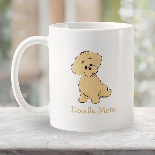 Personalized Goldendoodle Puppy Cute Dog Art Mug コーヒーマグカップ