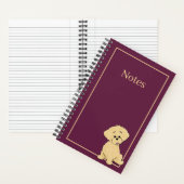 Personalized Goldendoodle Puppy Cute Dog Custom ノートブック (内側)