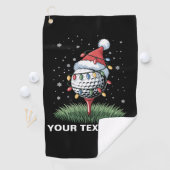 Personalized Golf Ball Christmas Tree Santa Hat ゴルフタオル (インサイチュ)