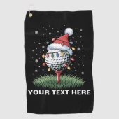 Personalized Golf Ball Christmas Tree Santa Hat  ゴルフタオル (正面)