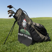 Personalized Golf Ball Christmas Tree Santa Hat ゴルフタオル (グリーン)