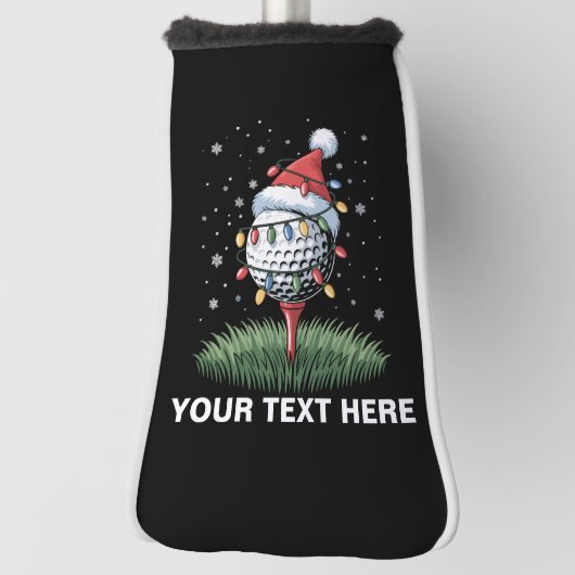 Personalized Golf Ball Christmas Tree Santa Hat  ゴルフヘッドカバー (回転90)