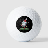 Personalized Golf Ball Christmas Tree Santa Hat  ゴルフボール (正面)