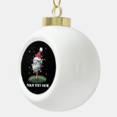 Personalized Golf Ball Christmas Tree Santa Hat  セラミックボールオーナメント (右)