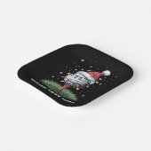 Personalized Golf Ball Christmas Tree Santa Hat  ペーパープレート (傾斜あり)
